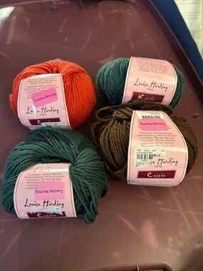 Louisa Harding Cassia Yarn Lot - Green, Brown, Burnt Orange
